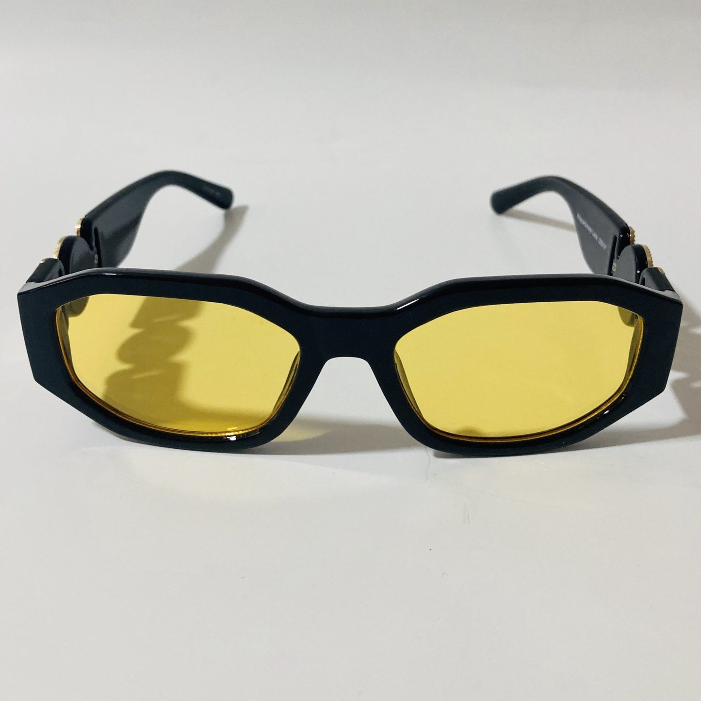 mens and womens black and yellow biggie sunglasses