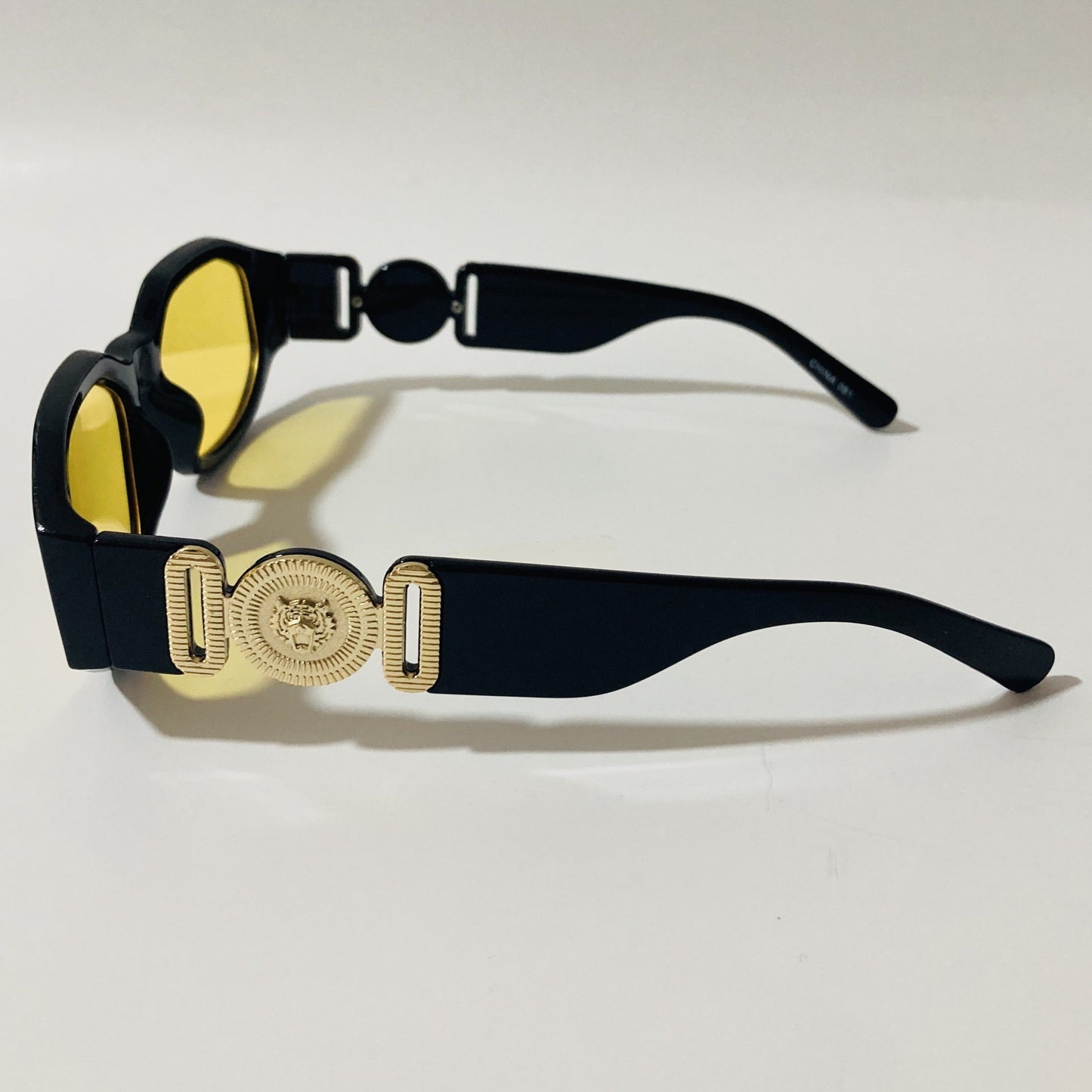 mens and womens black and yellow biggie sunglasses