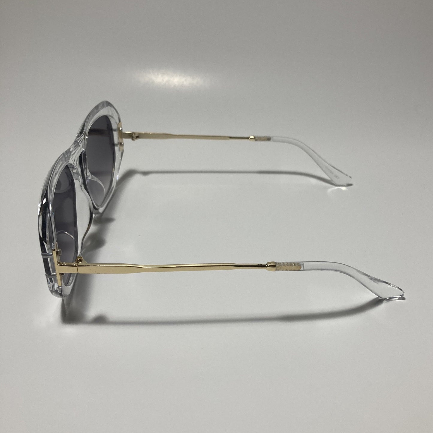 womens clear black and gold oversize sunglasses
