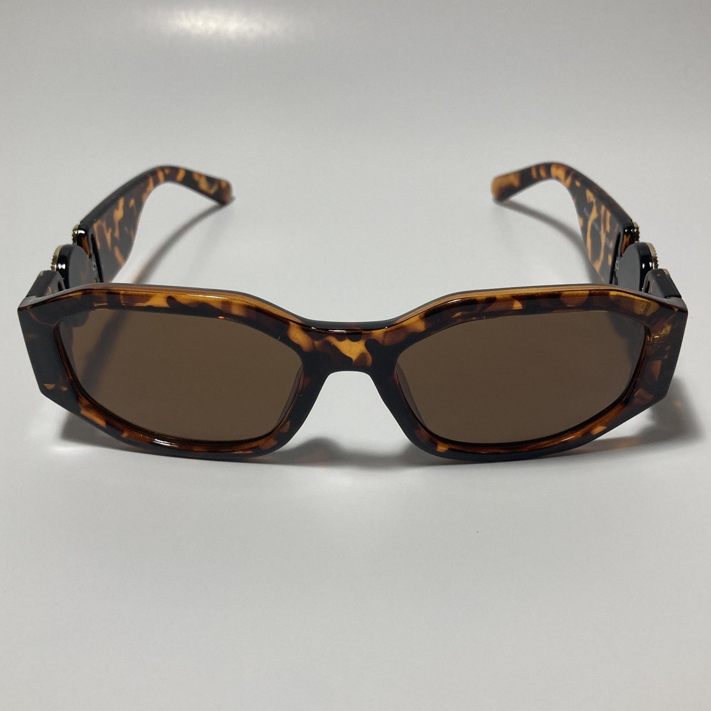 mens and womens brown and gold biggie sunglasses