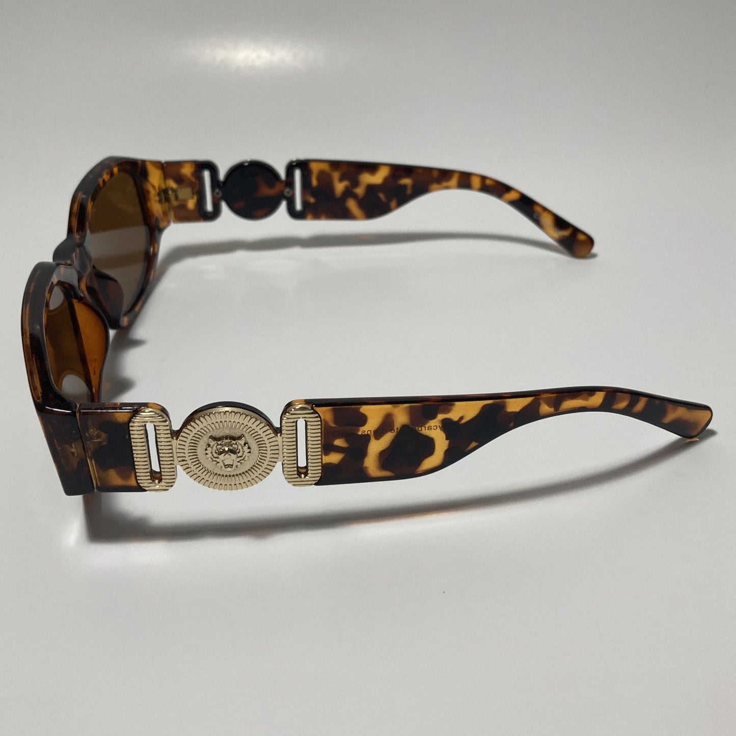 mens and womens brown and gold biggie sunglasses