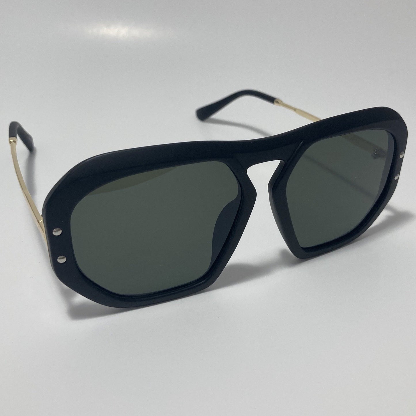 womens green black and gold oversize sunglasses