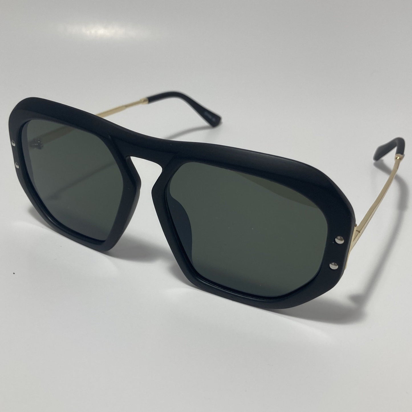 womens green black and gold oversize sunglasses
