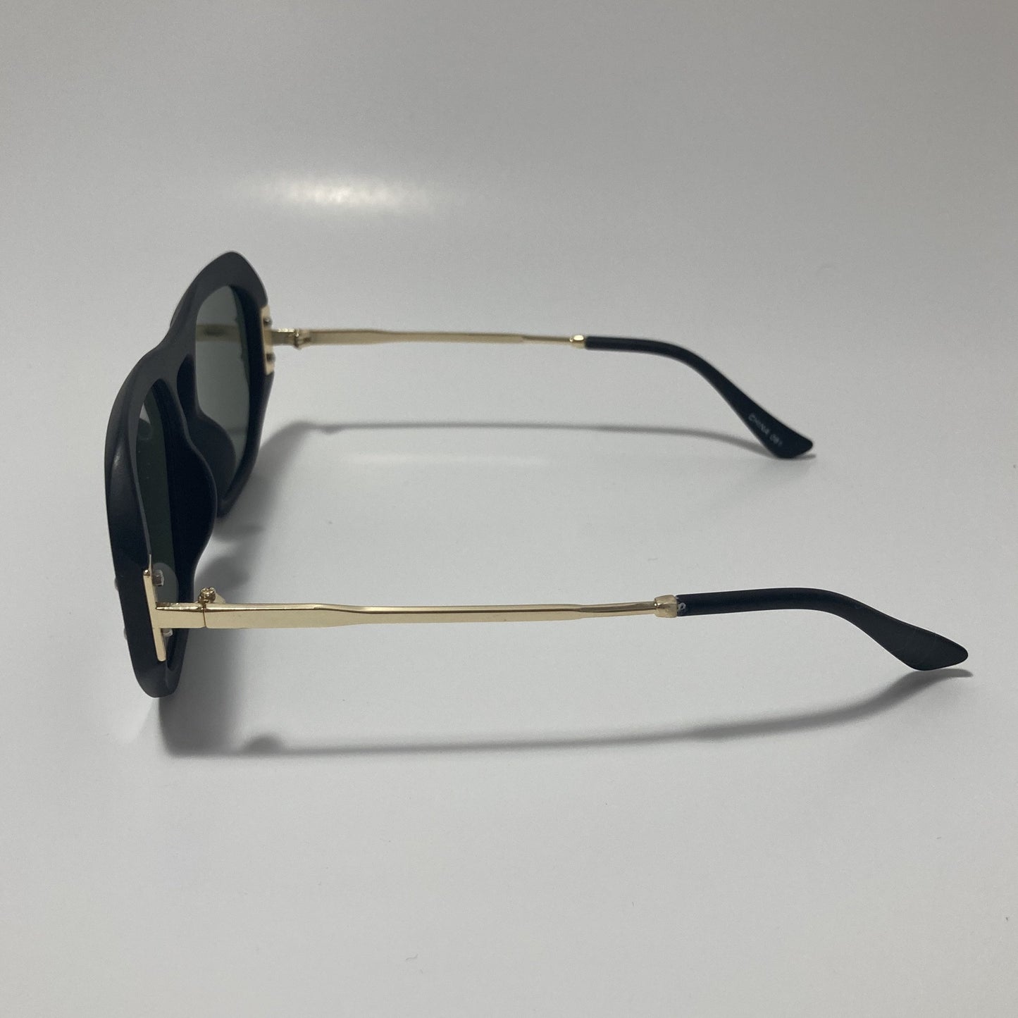 womens green black and gold oversize sunglasses