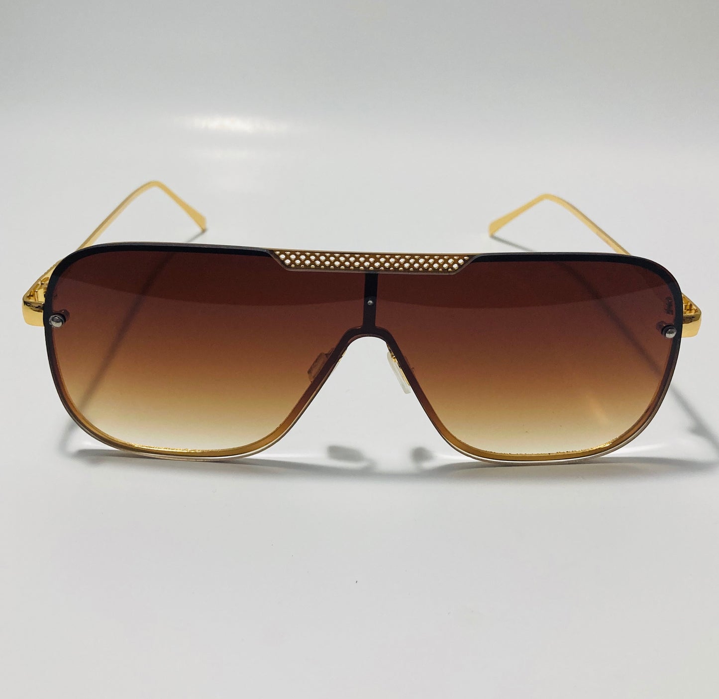 mens and womens gold and brown aviator sunglasses