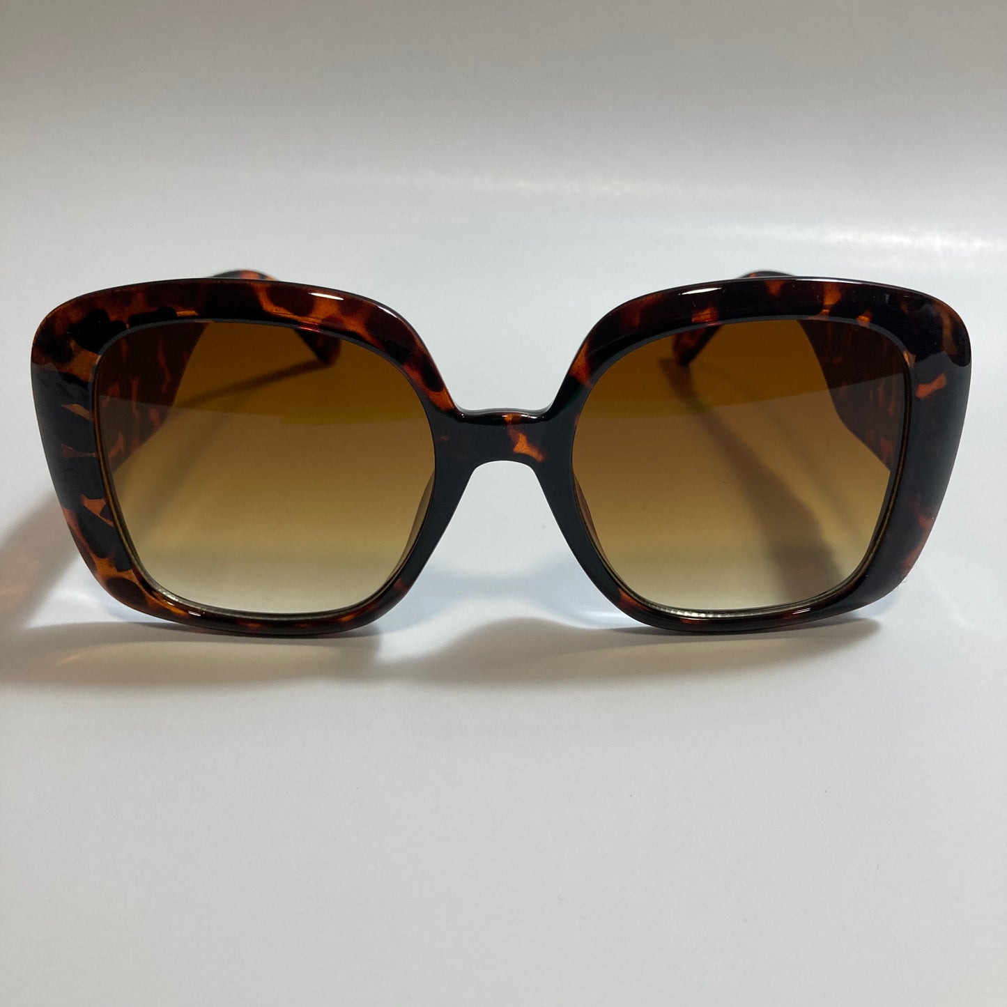 brown oversize square womens sunglasses with brown lenses