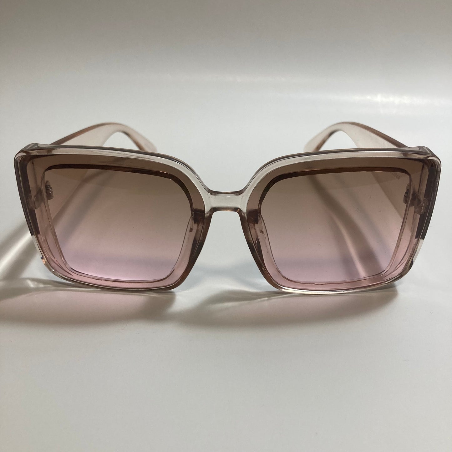 womens pink and brown oversize square sunglasses