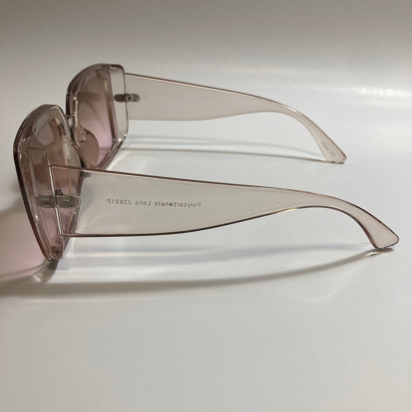 womens pink and brown oversize square sunglasses