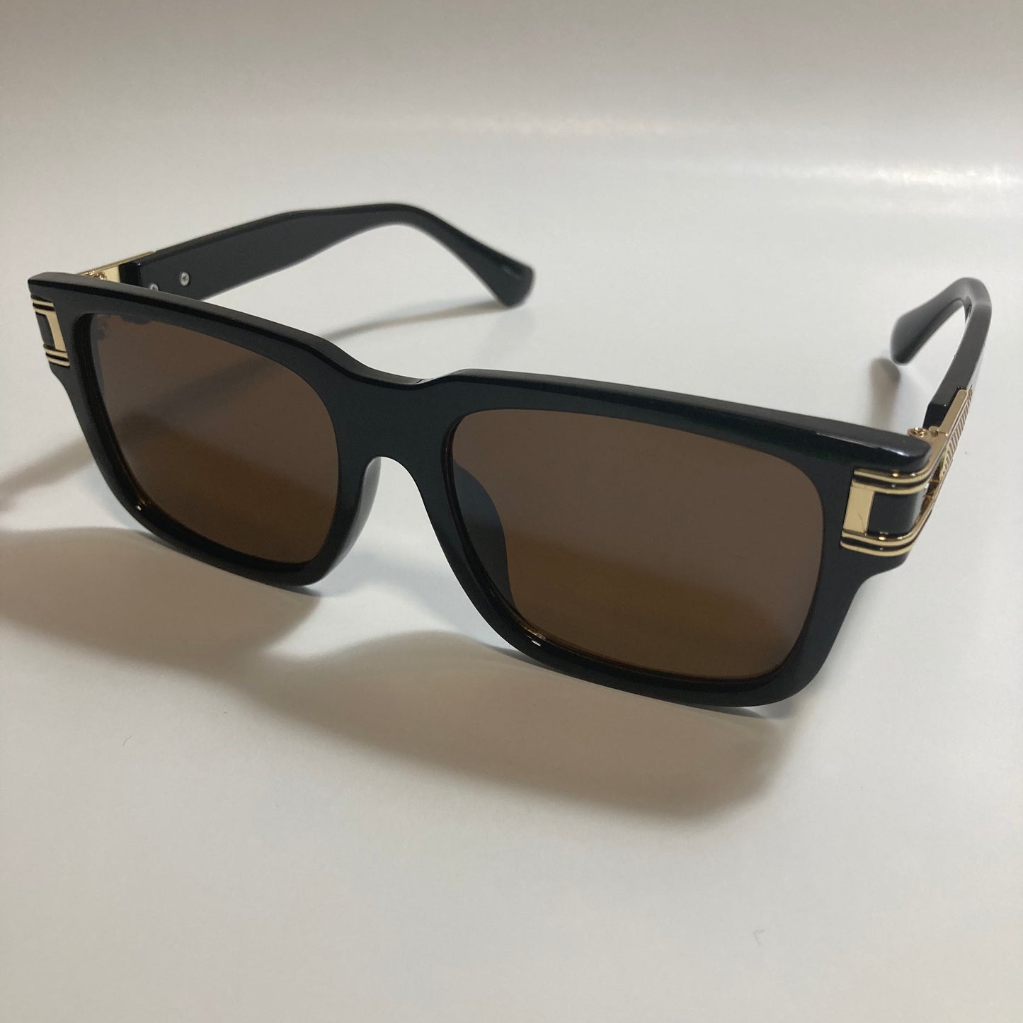 mens and womens brown square gazelle sunglasses