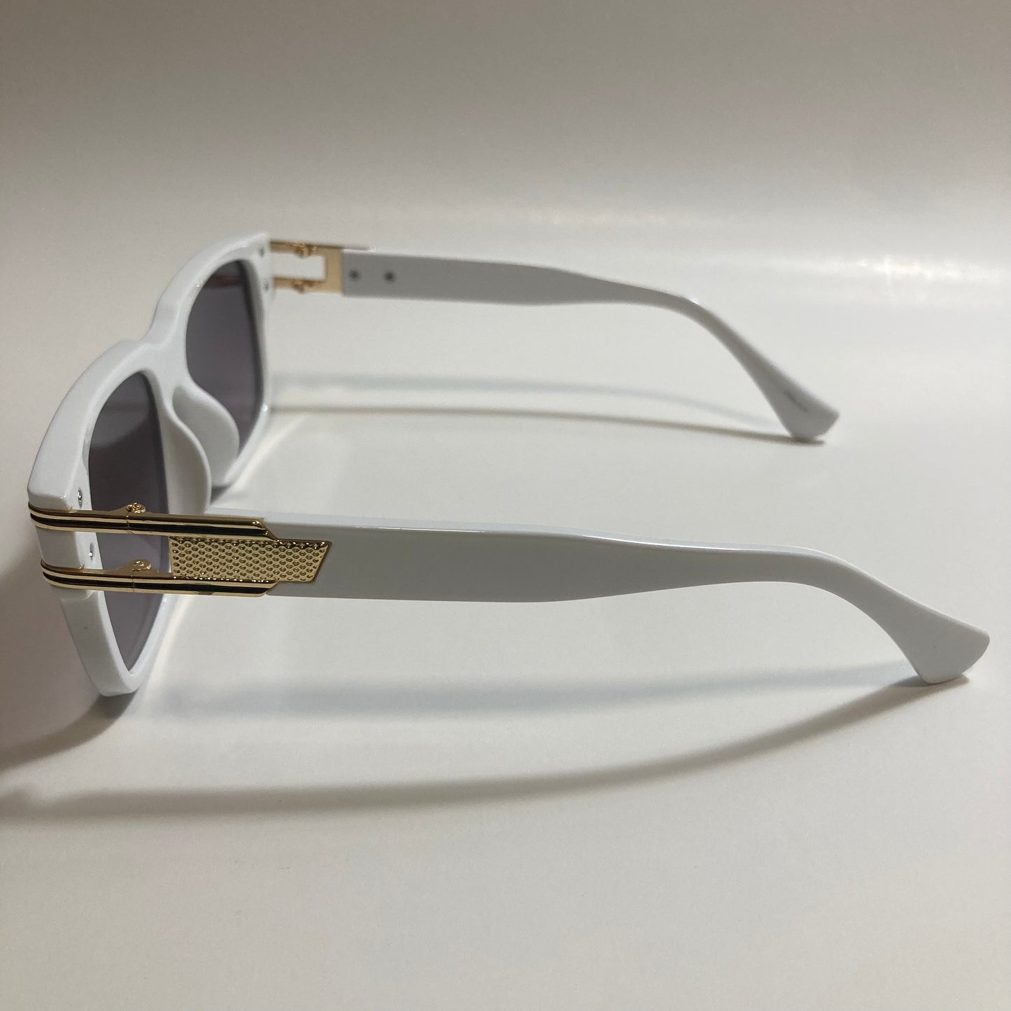 mens and womens white and gray square gazelle sunglasses