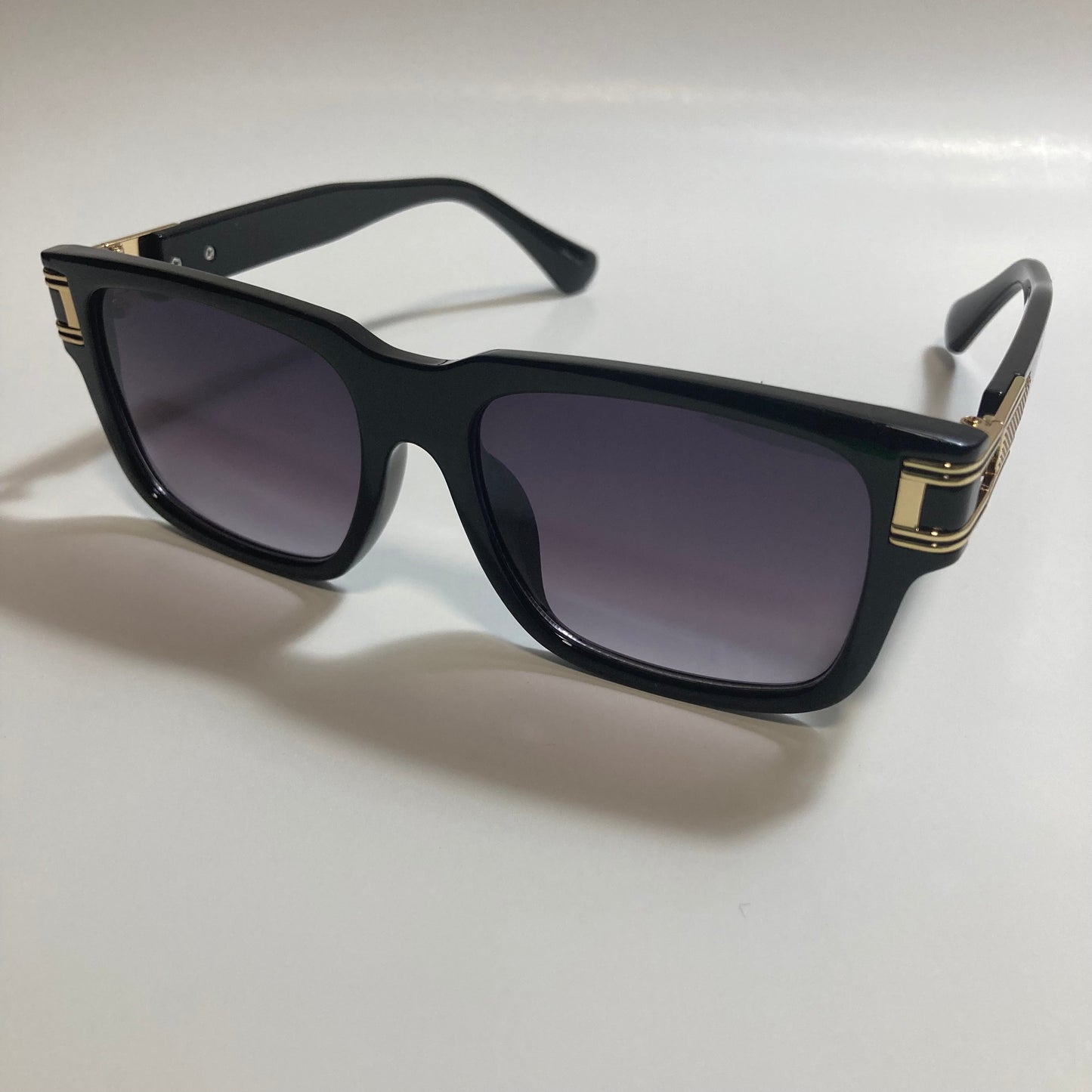 mens and womens black square gazelle sunglasses