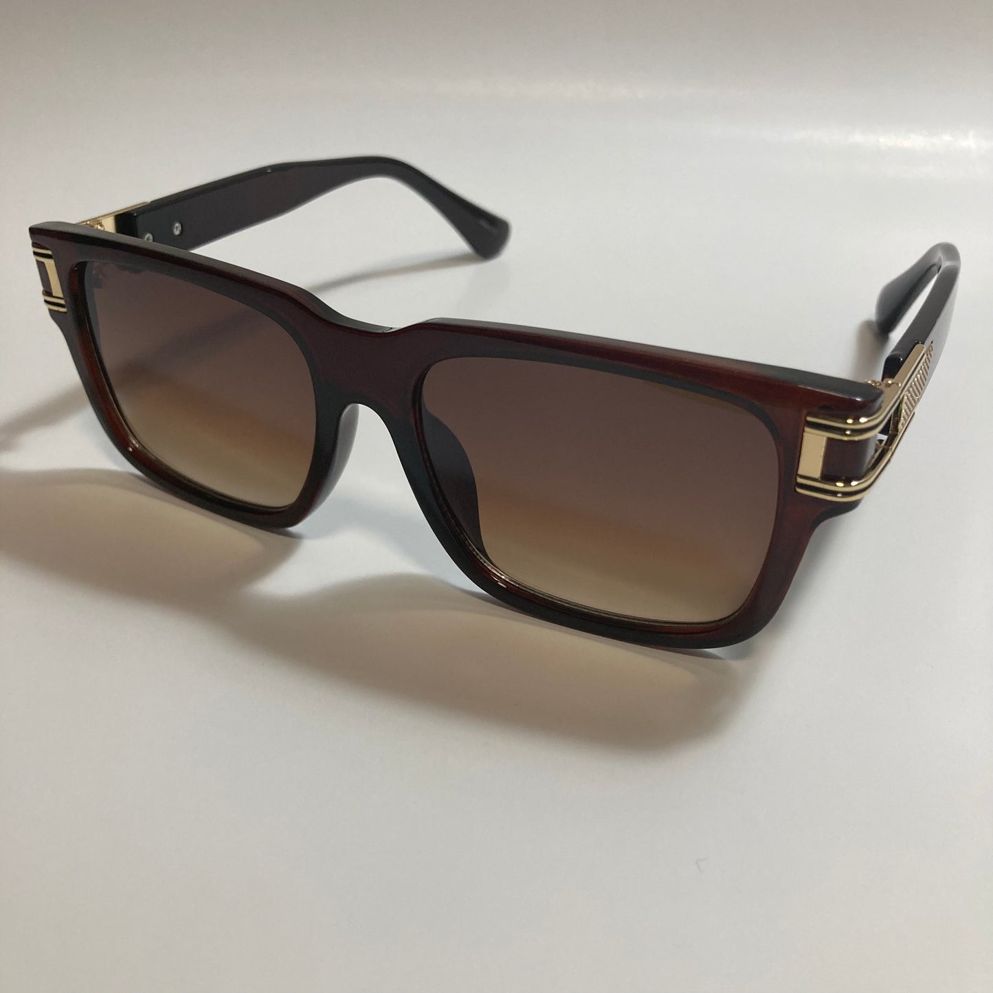 mens and womens brown square gazelle sunglasses
