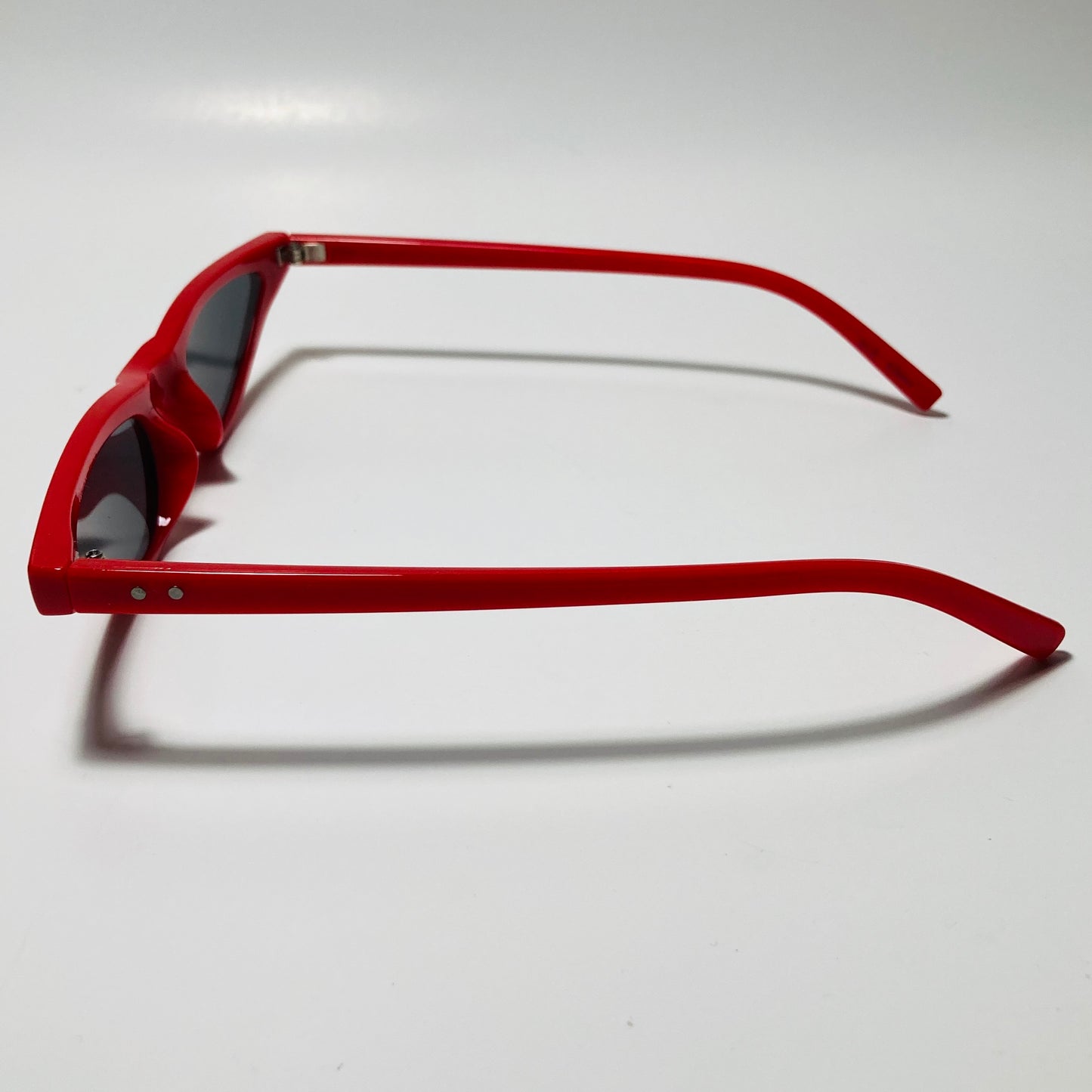 womens red skinny cat eye sunglasses