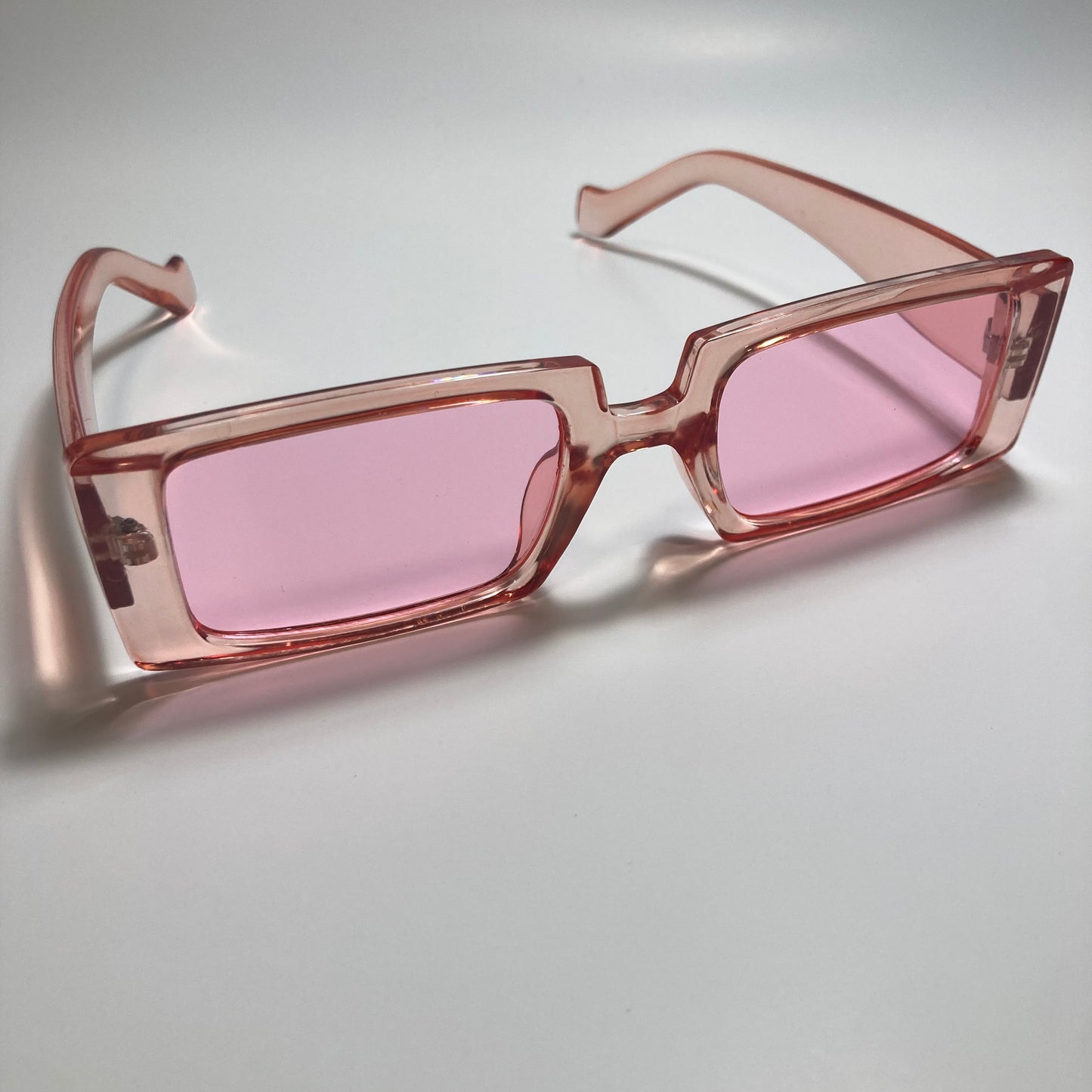 mens and womens pink square y2k sunglasses