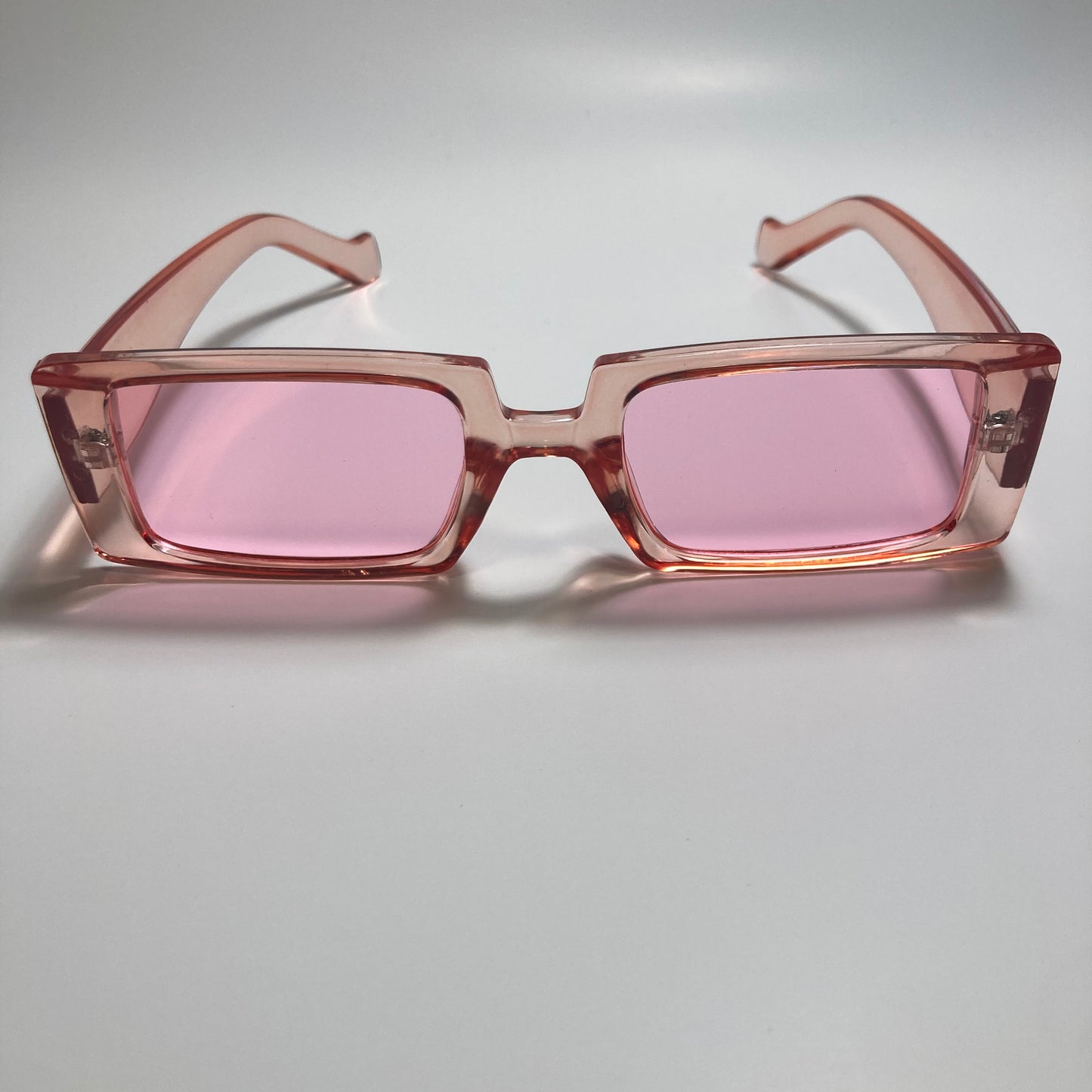 mens and womens pink square y2k sunglasses