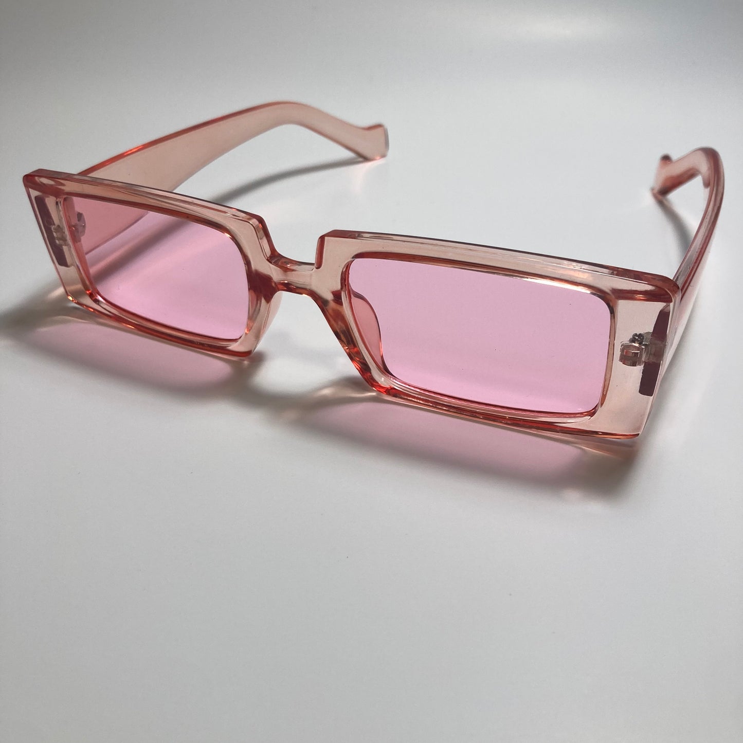 mens and womens pink square y2k sunglasses