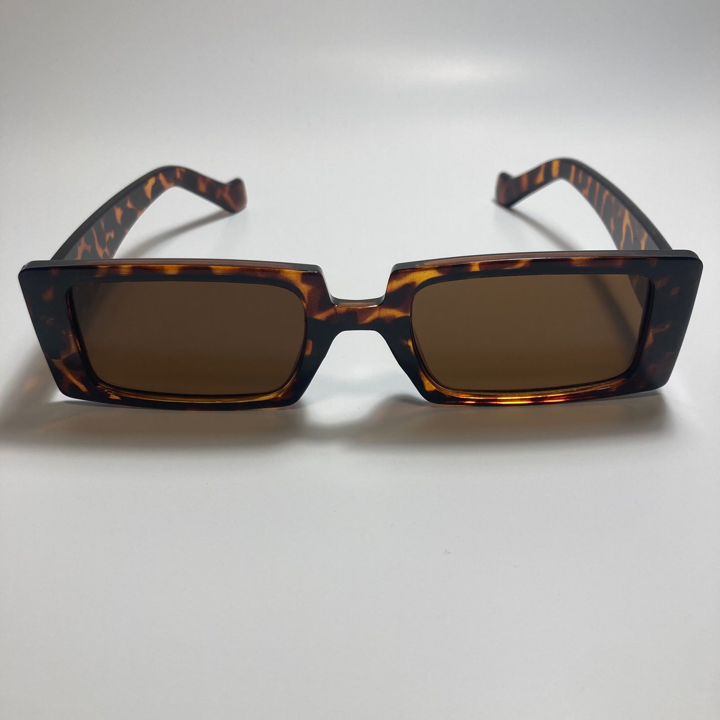 mens and womens brown square y2k sunglasses