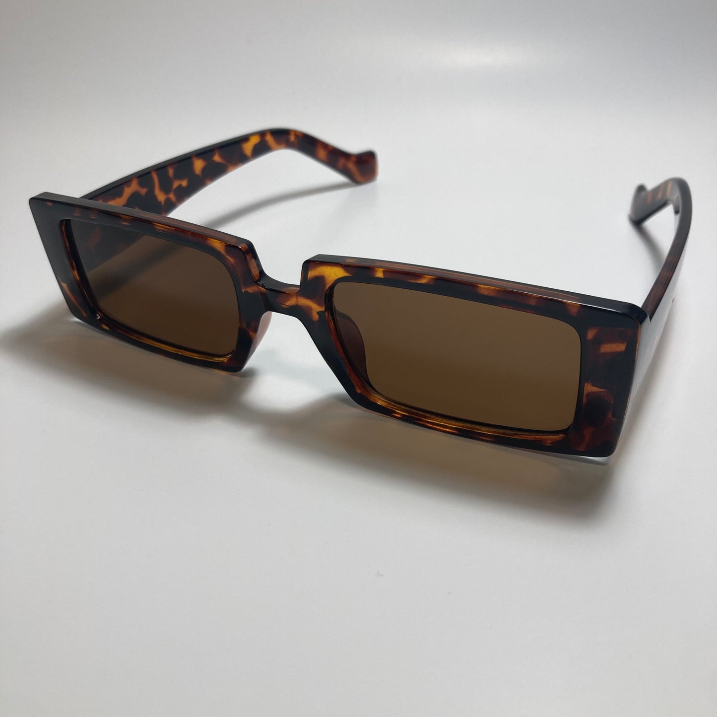 mens and womens brown square y2k sunglasses