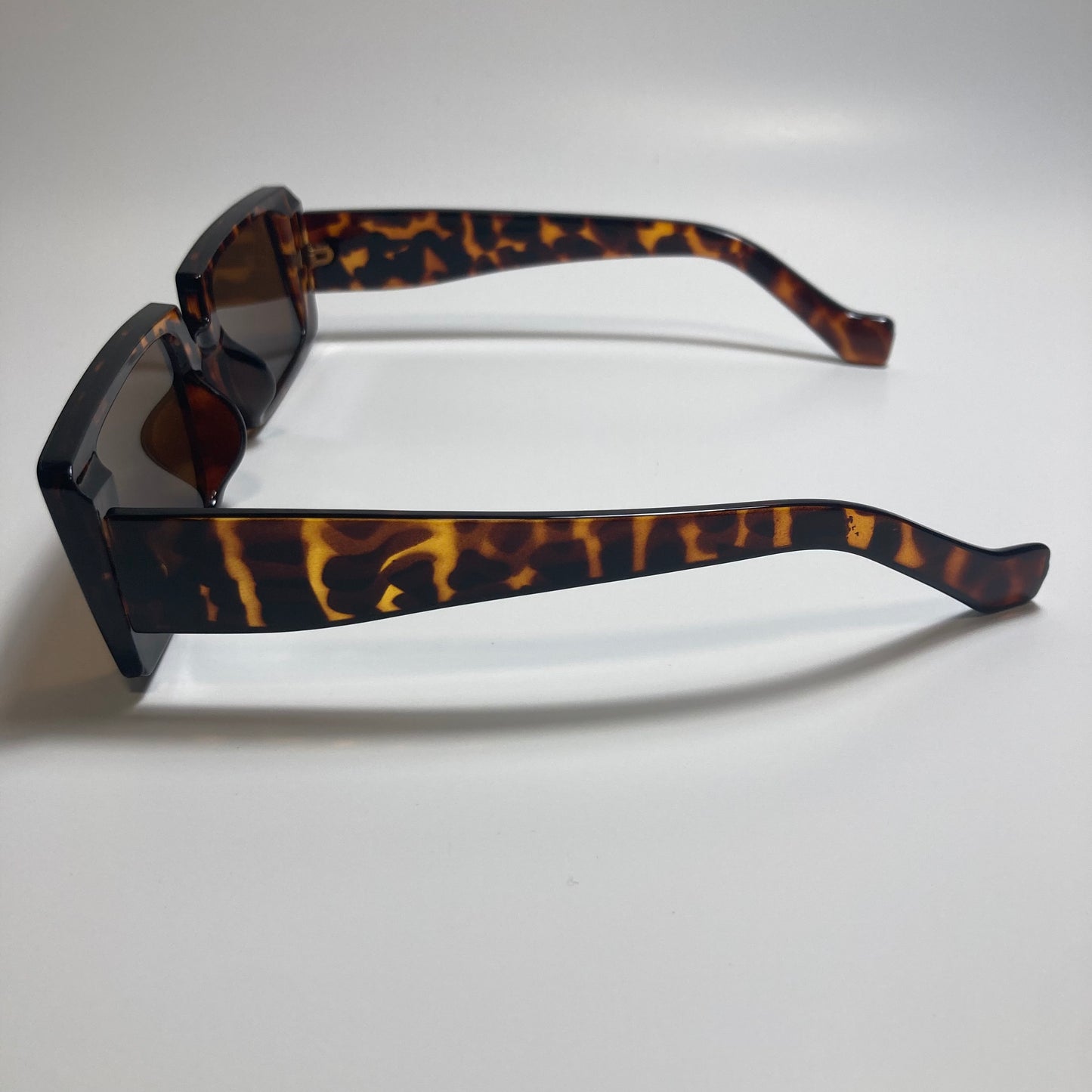 mens and womens brown square y2k sunglasses