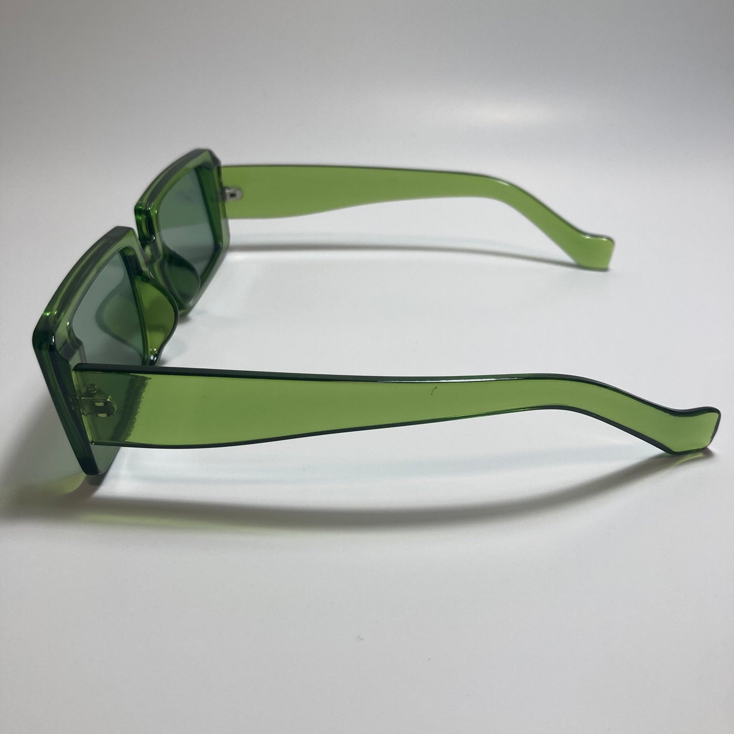 mens and womens green square y2k sunglasses