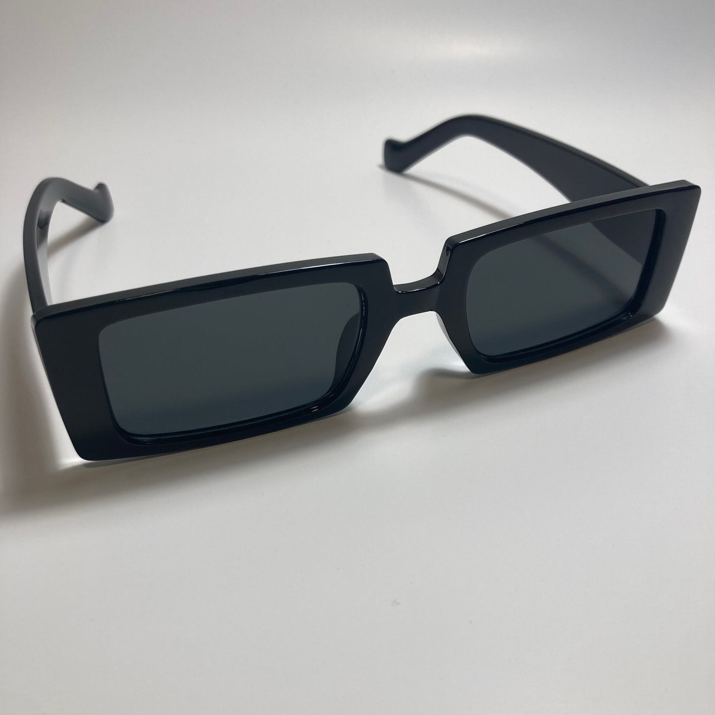 mens and womens black square y2k sunglasses