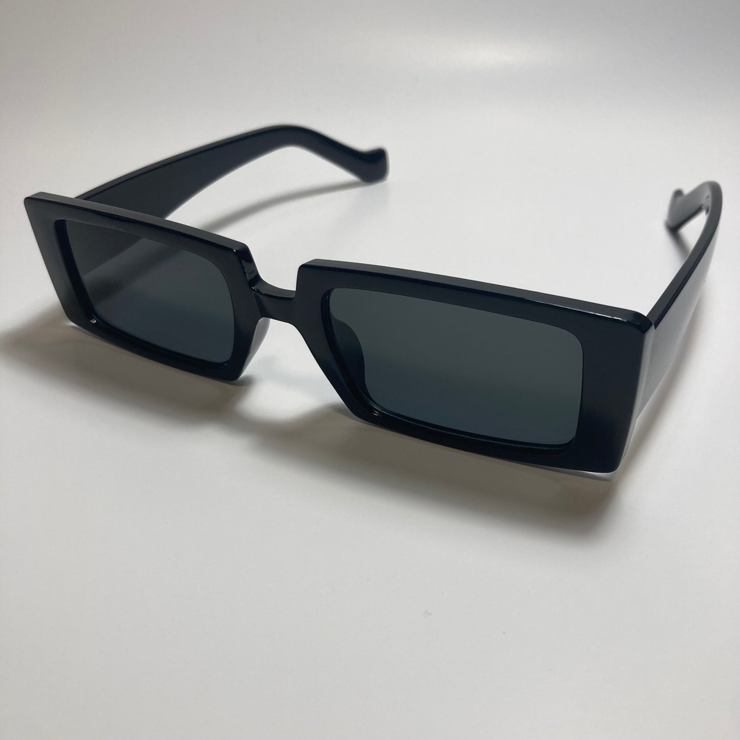 mens and womens black square y2k sunglasses