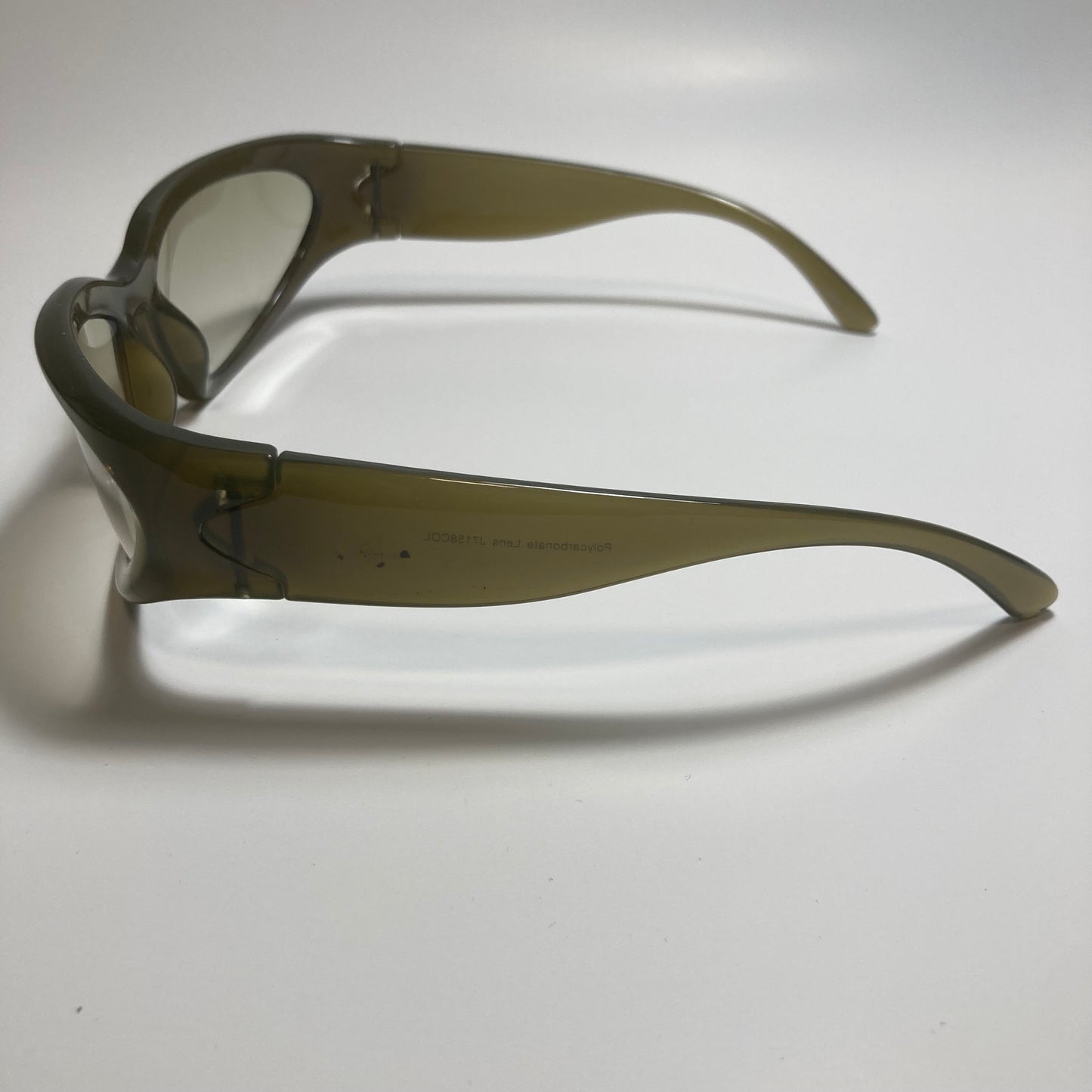 mens and womens green wrap around sunglasses