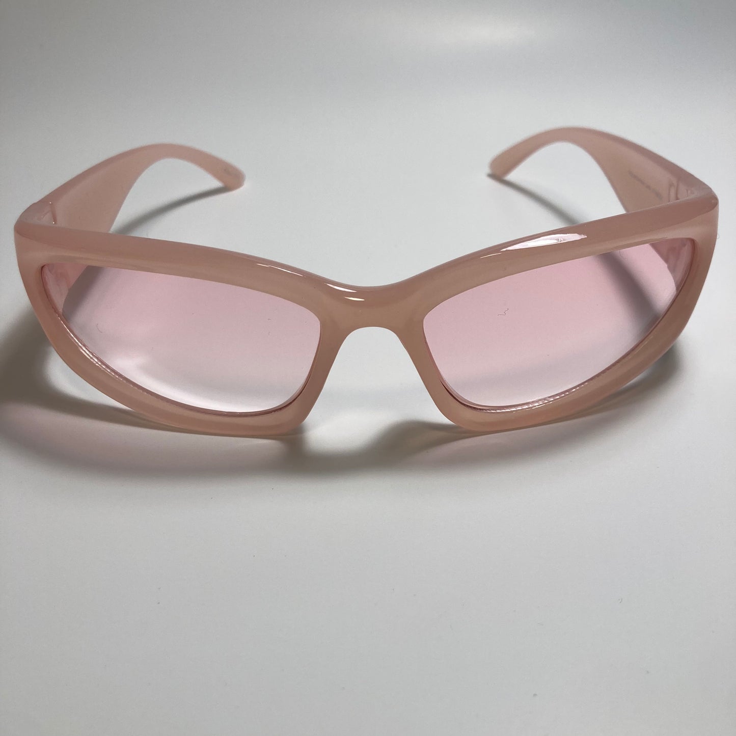 mens and womens pink wrap around sunglasses
