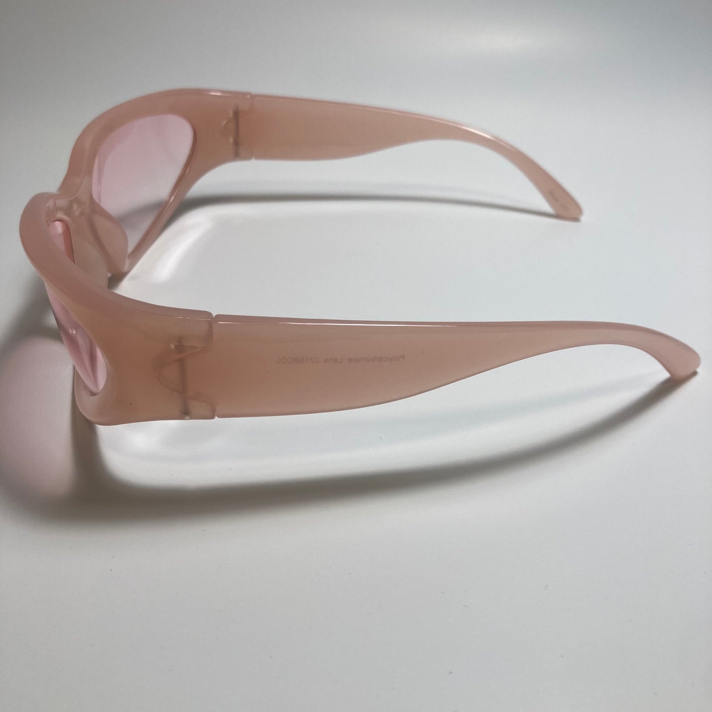 mens and womens pink wrap around sunglasses