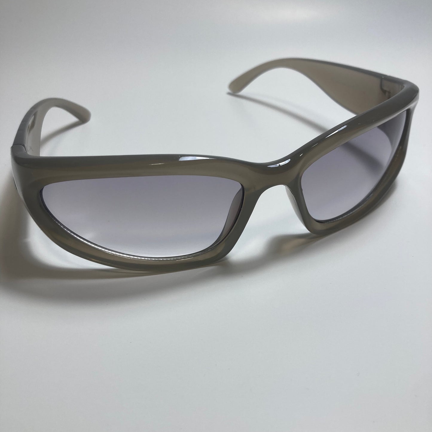 mens and womens gray wrap around sunglasses