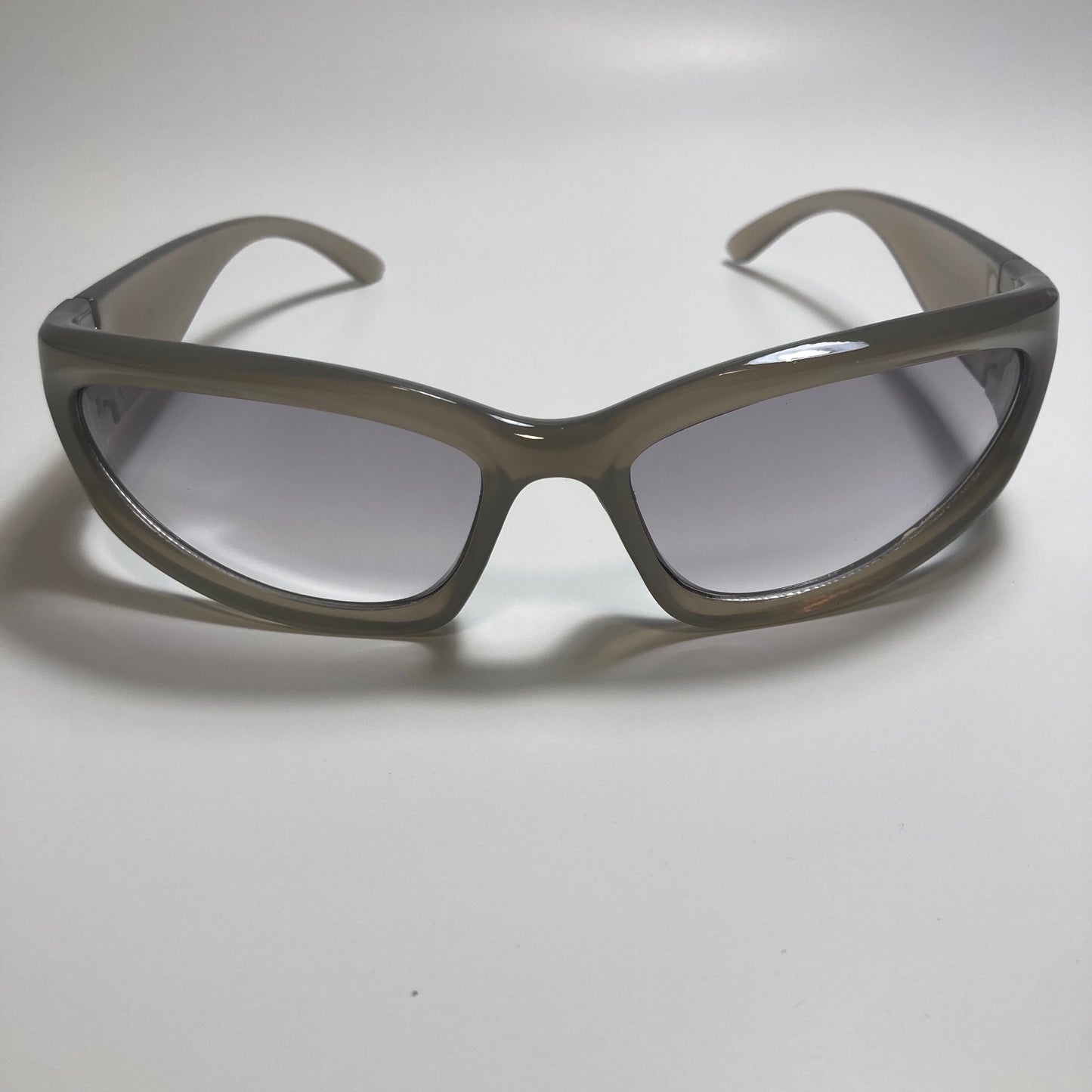 mens and womens gray wrap around sunglasses