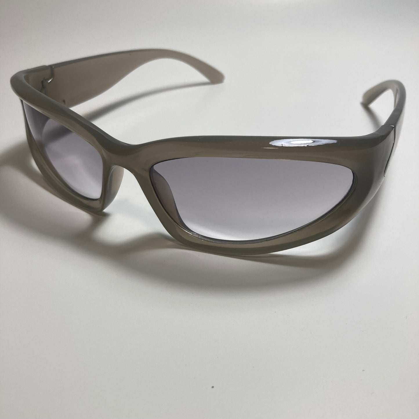 mens and womens gray wrap around sunglasses
