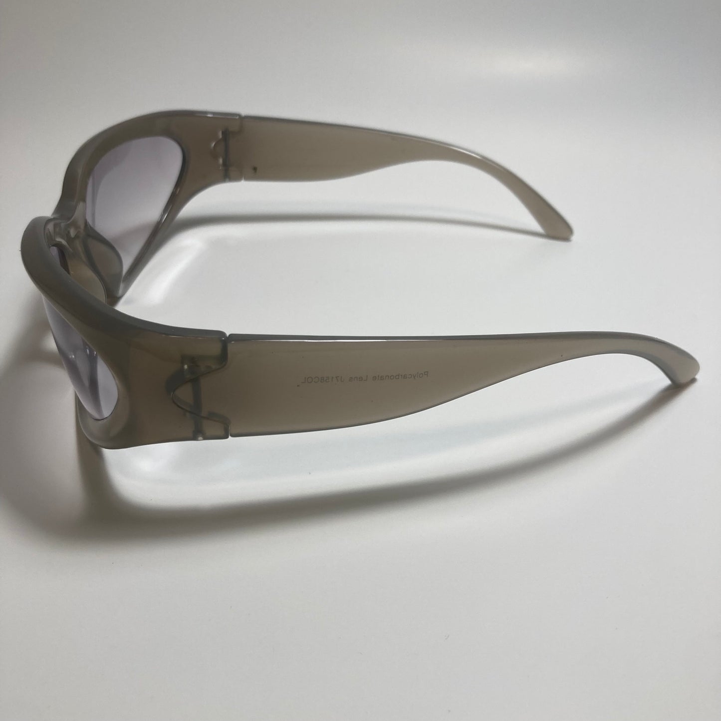 mens and womens gray wrap around sunglasses