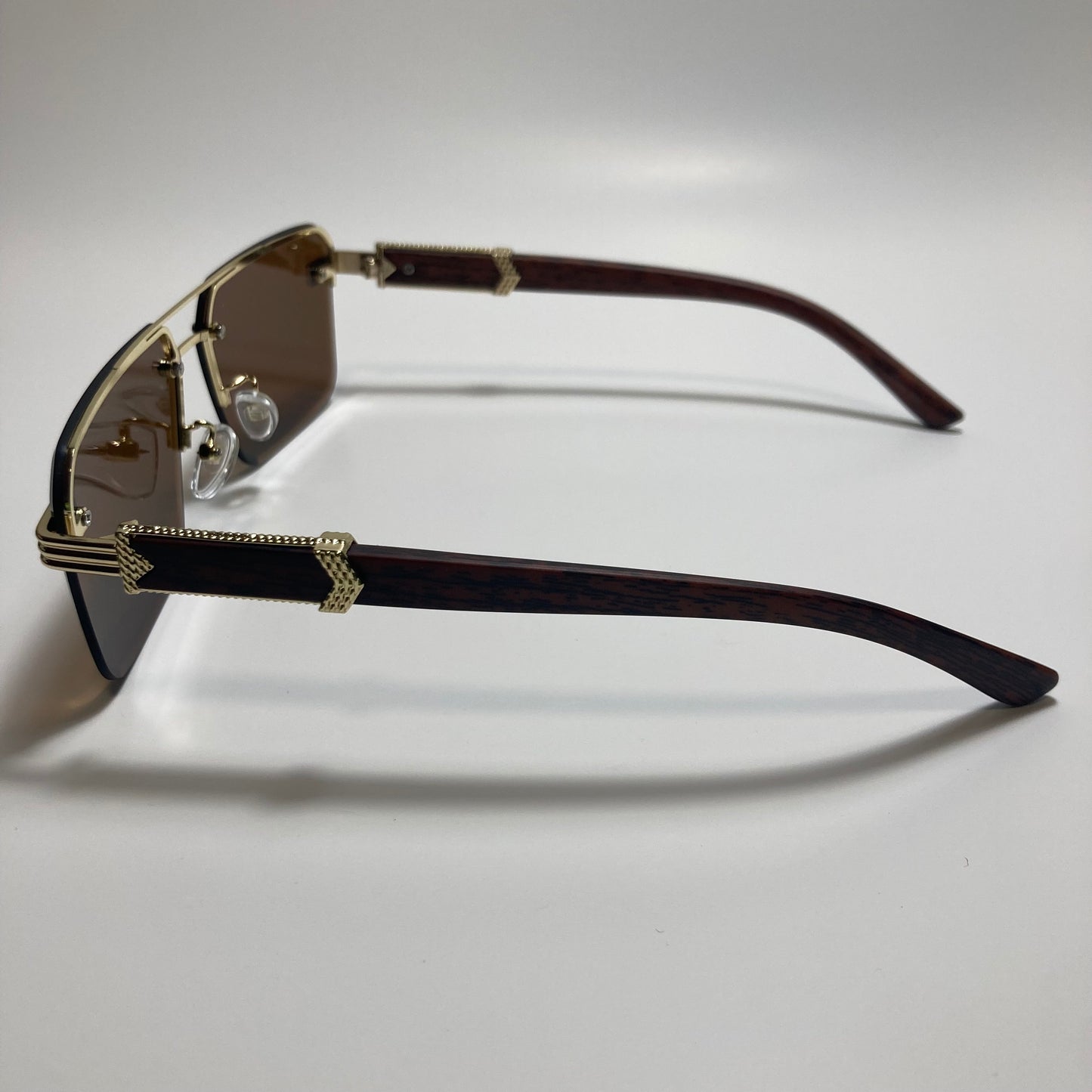 womens brown and gold aviator sunglasses