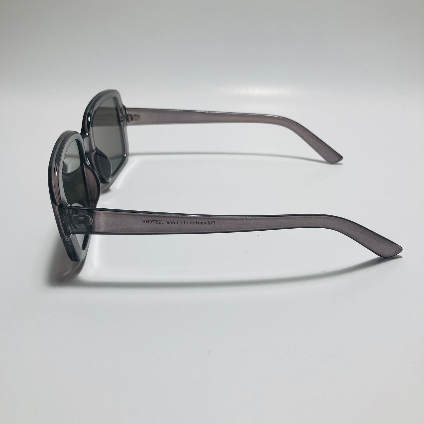 womens gray and blue mirrored square sunglasses