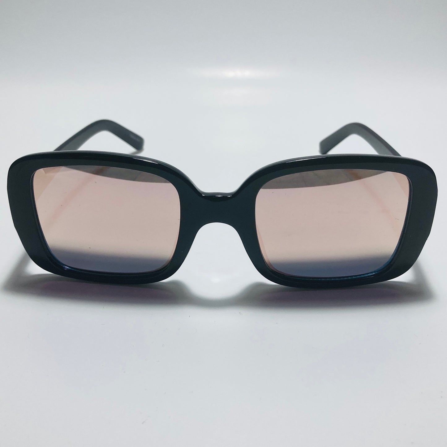 womens black and pink mirrored square sunglasses
