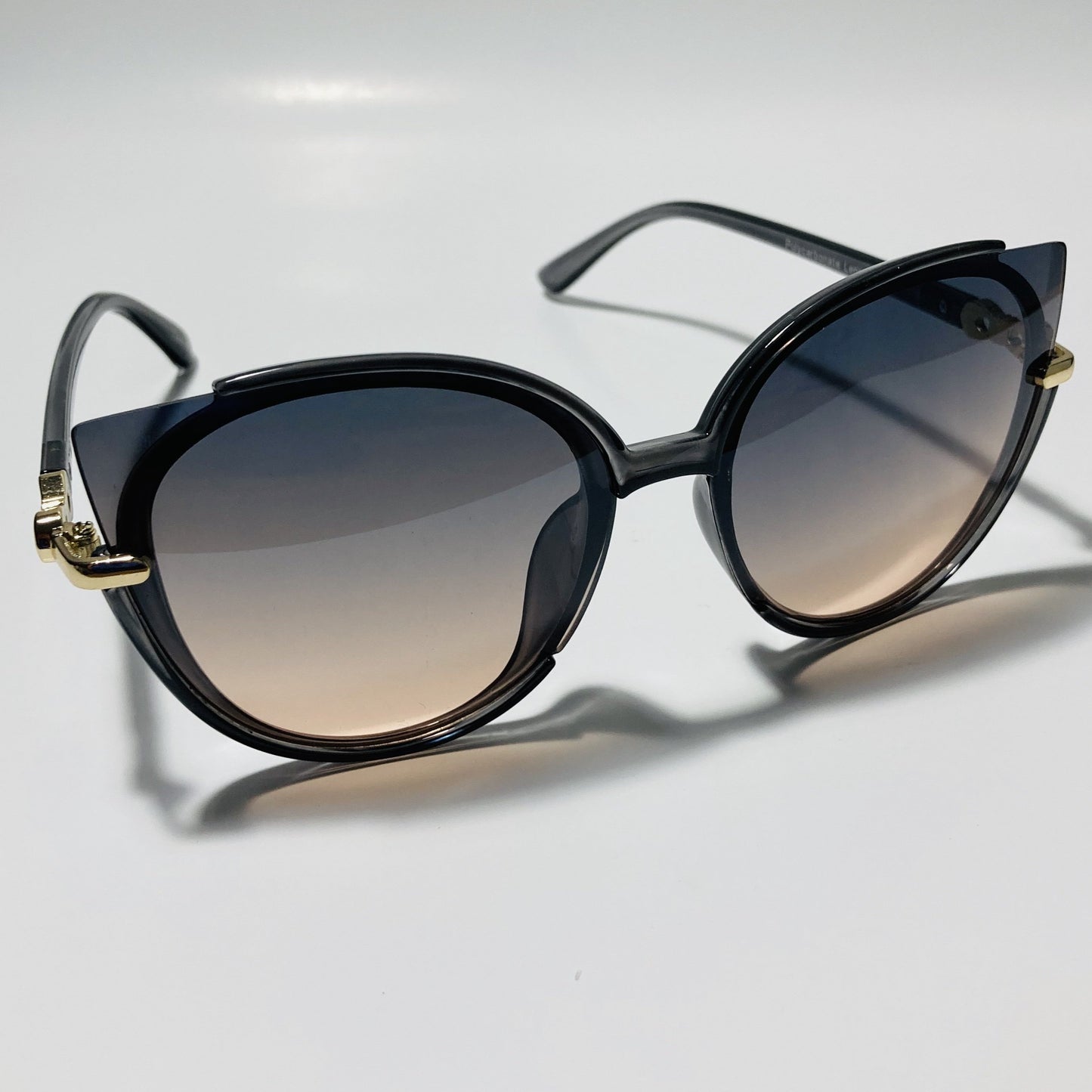 Womens black and pink cat eye sunglasses