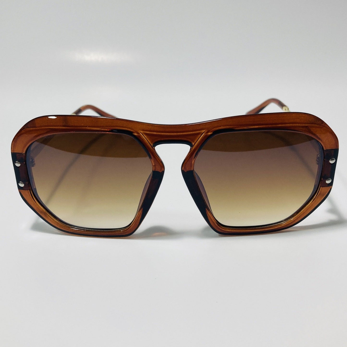 womens brown and gold oversize sunglasses