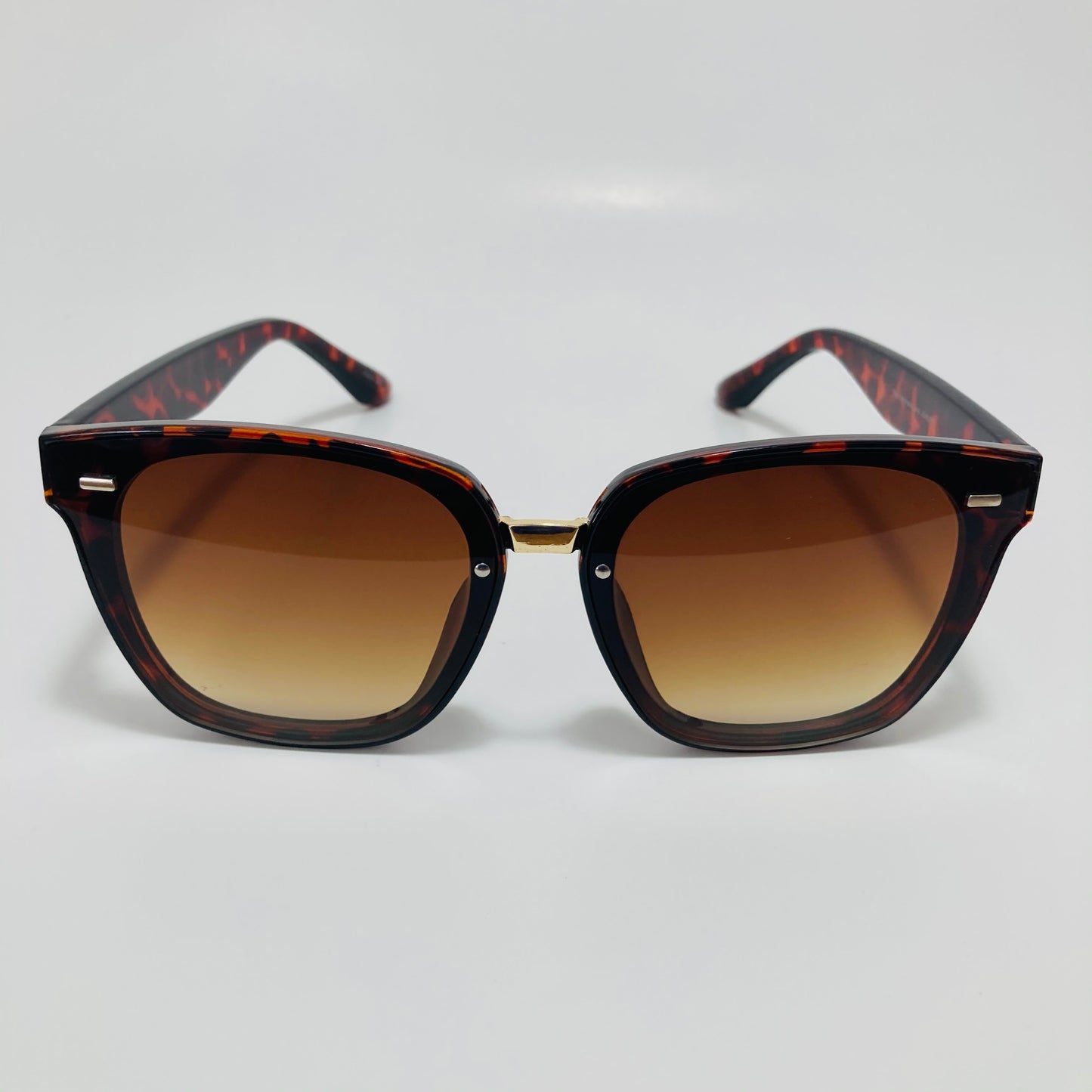 brown square womens sunglasses with brown lenses
