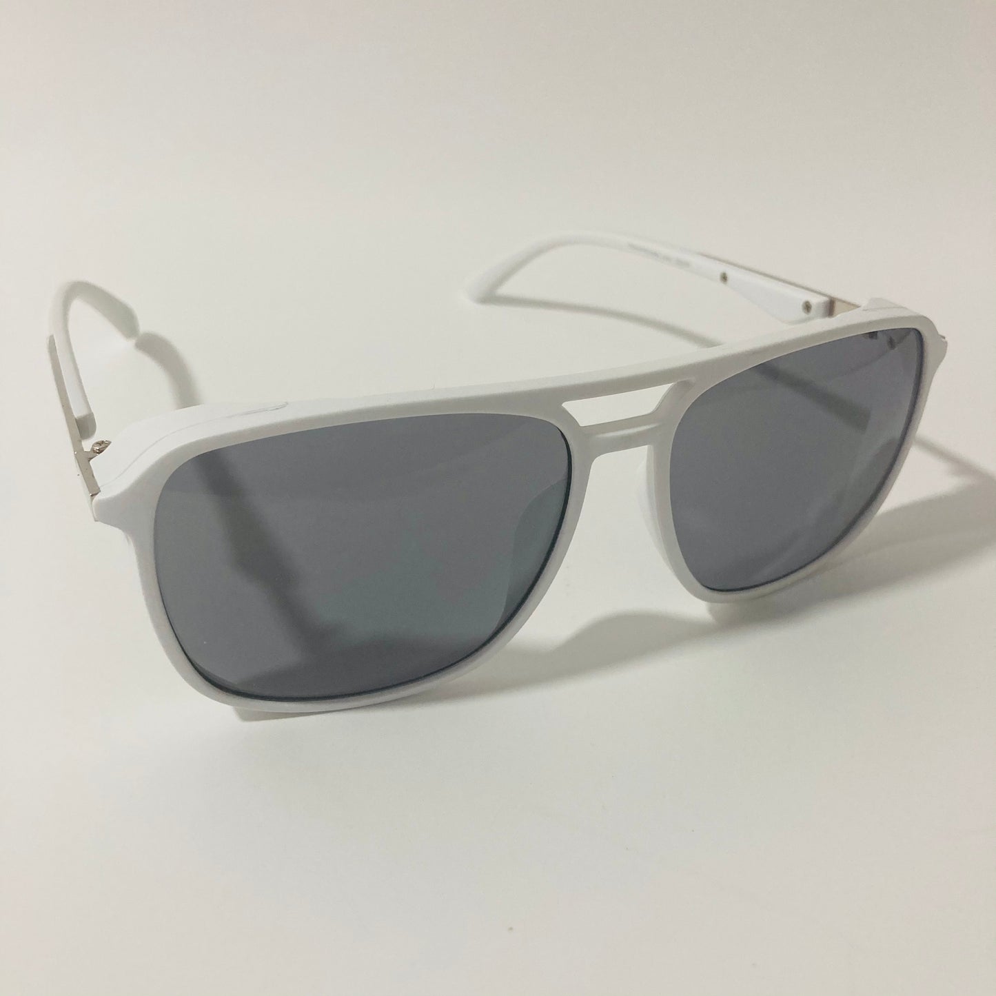 mens and womens white and black aviator sunglasses