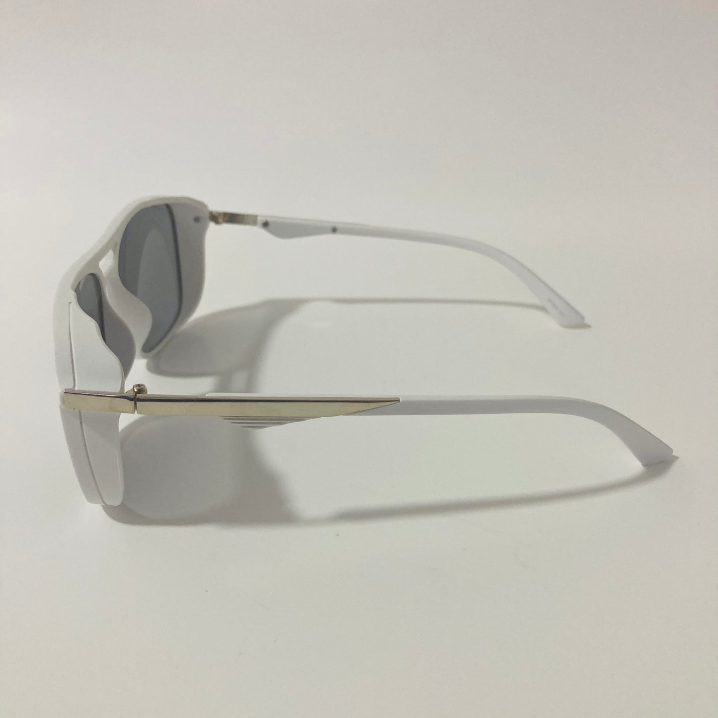 mens and womens white and black aviator sunglasses