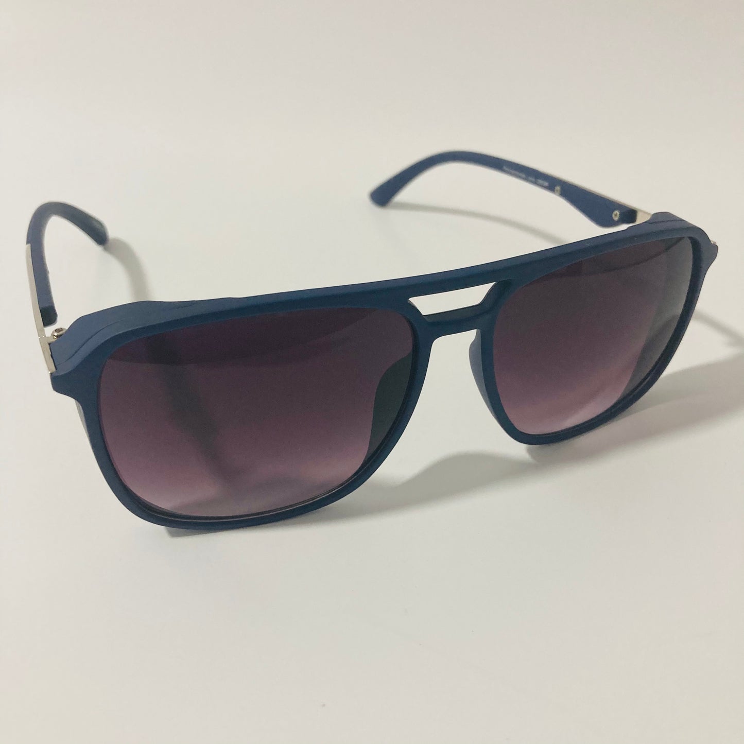 mens and womens blue and black aviator sunglasses