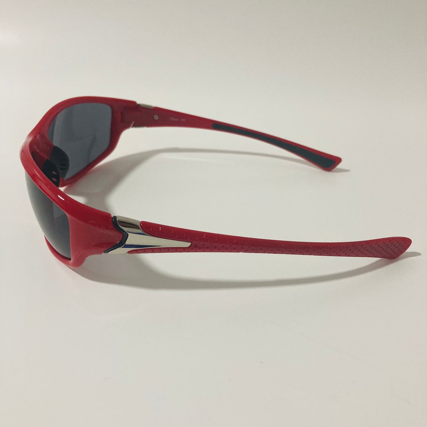 mens and womens red and black wrap around sunglasses