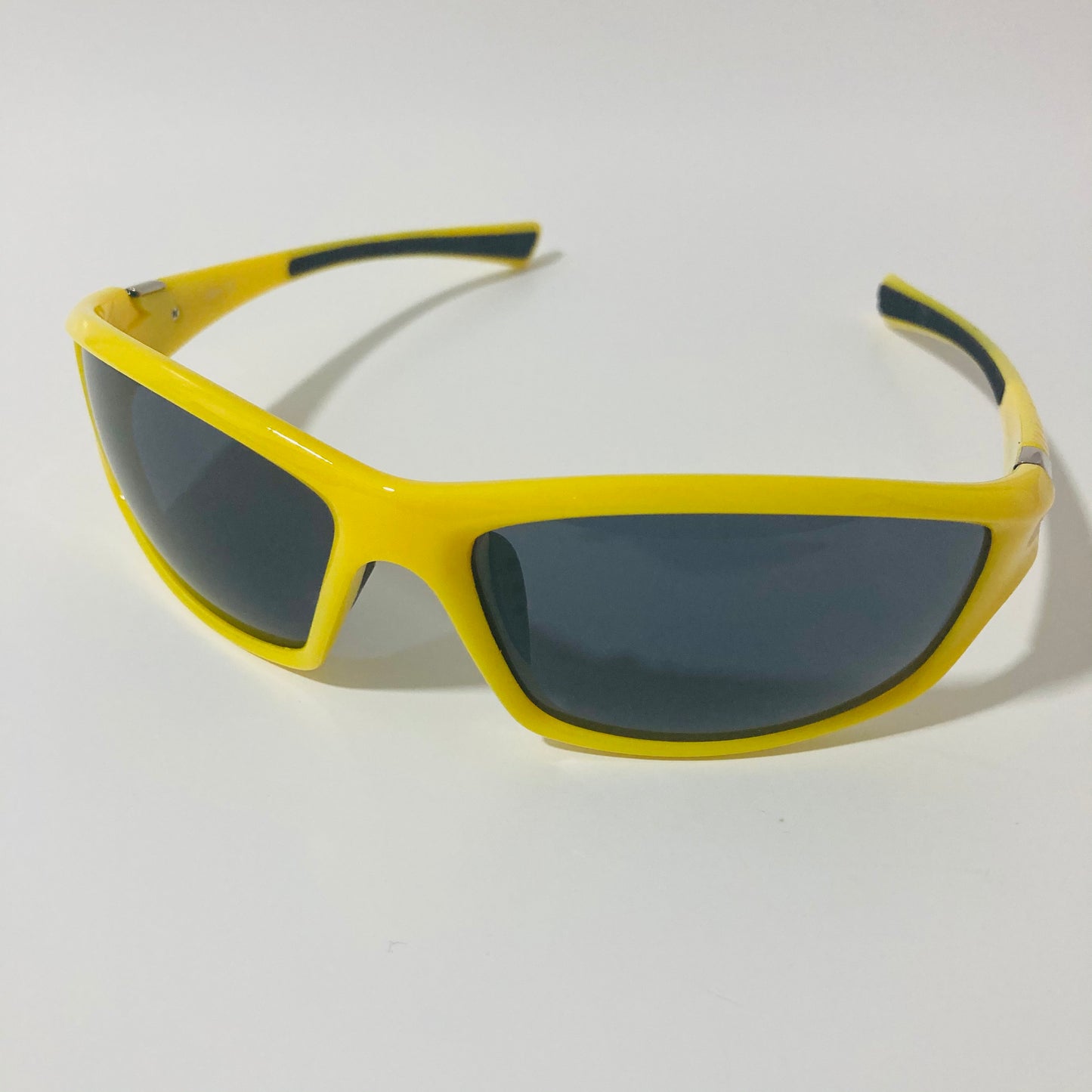 mens and womens yellow and black wrap around sunglasses