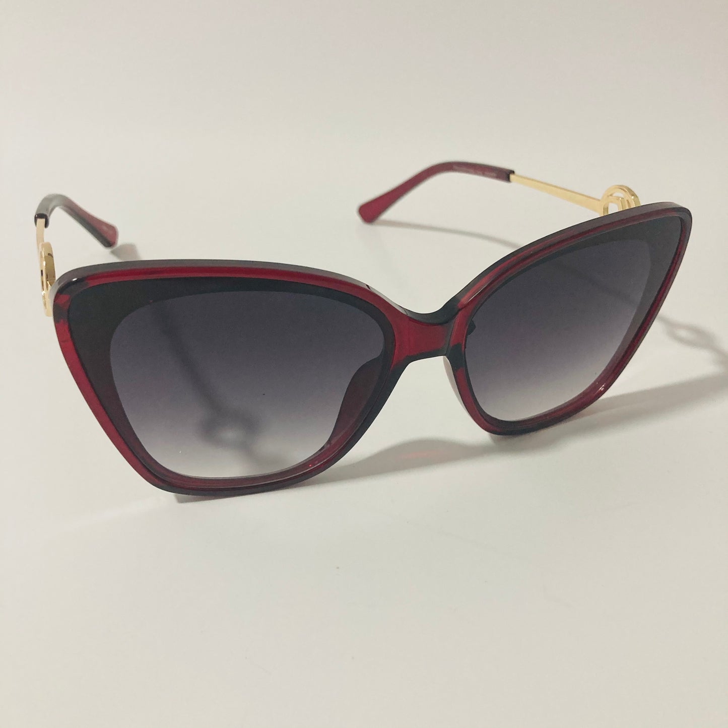 womens red cat eye sunglasses with black lenses