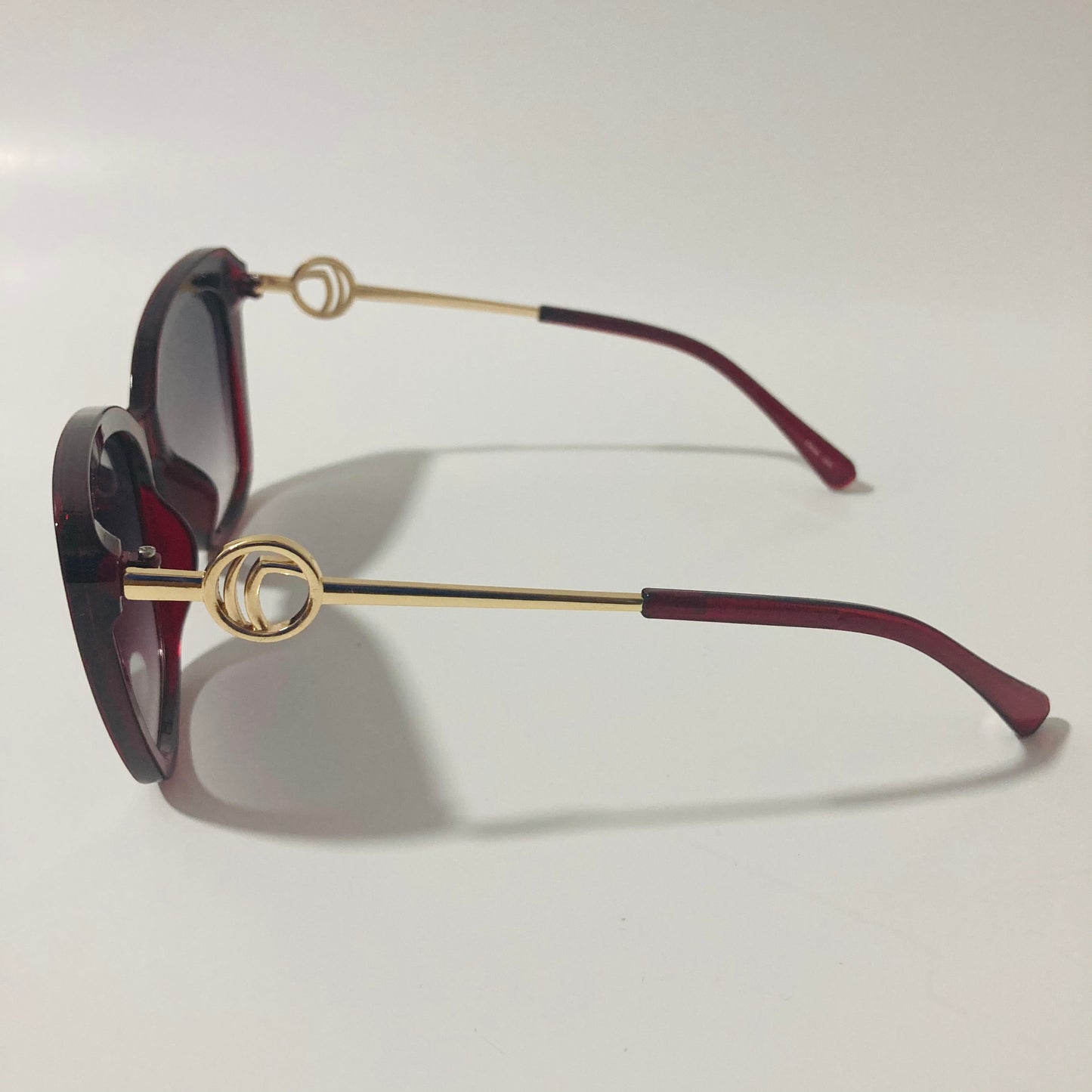 womens red cat eye sunglasses with black lenses