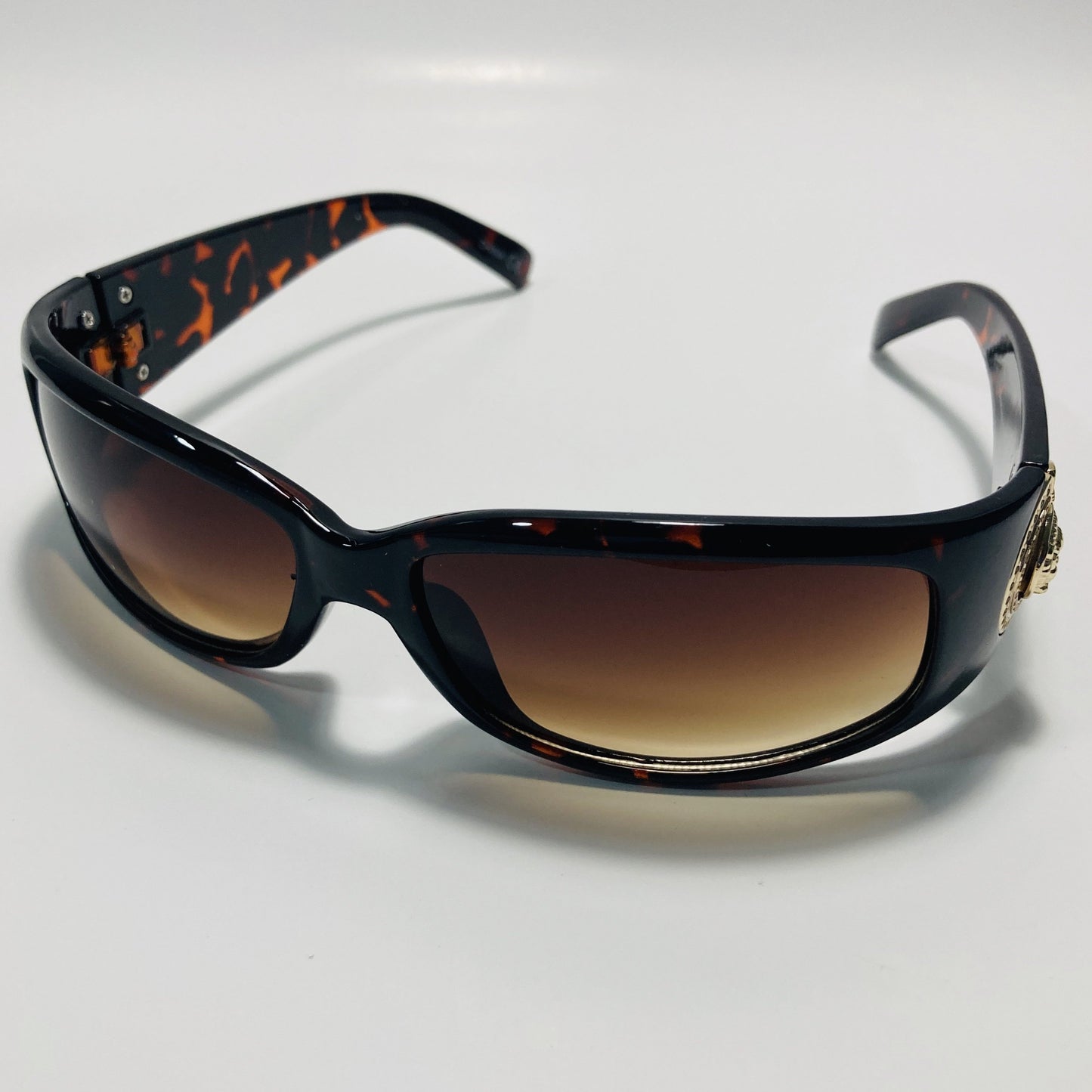 brown womens and mens wrap around sunglasses