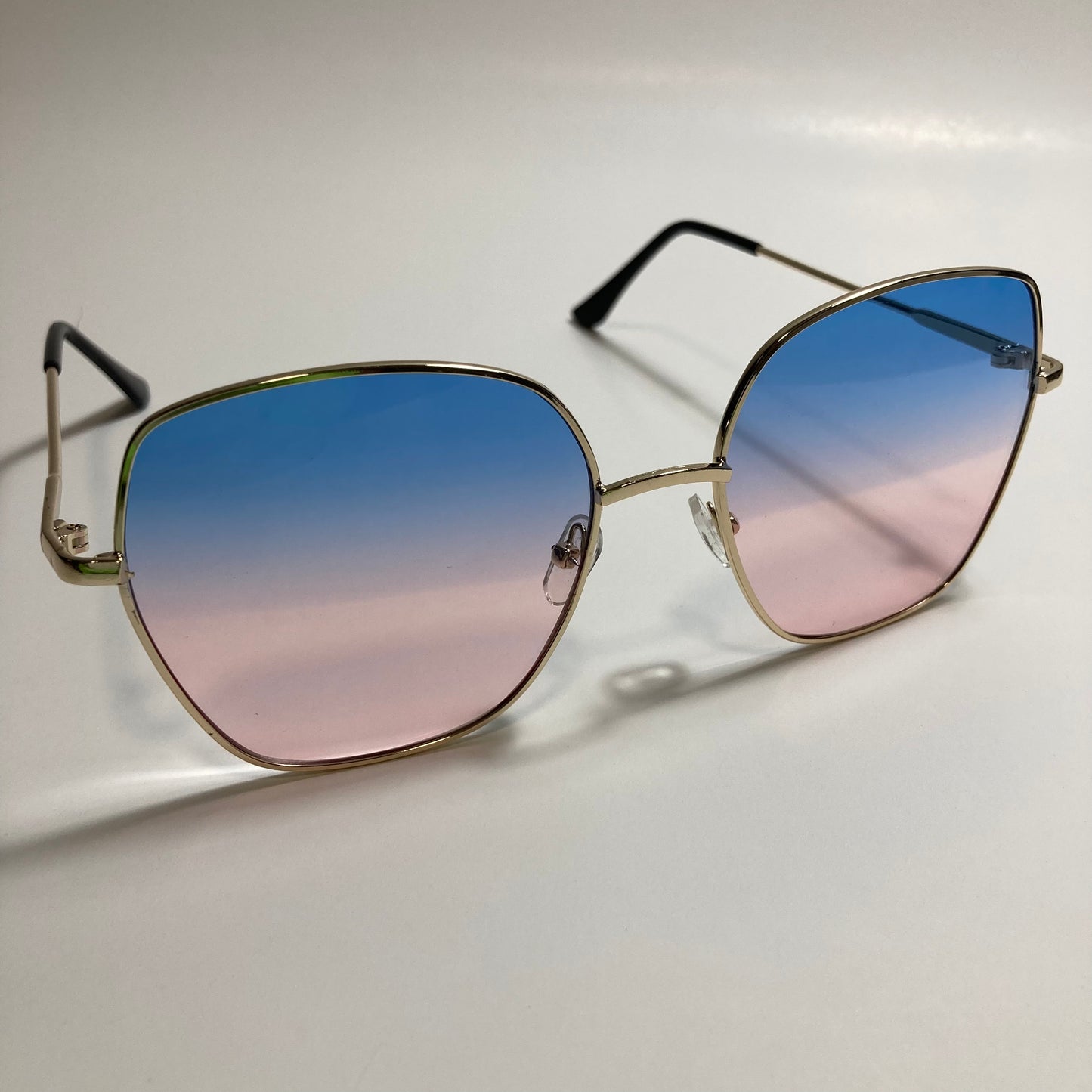 womens pink and blue oversize sunglasses