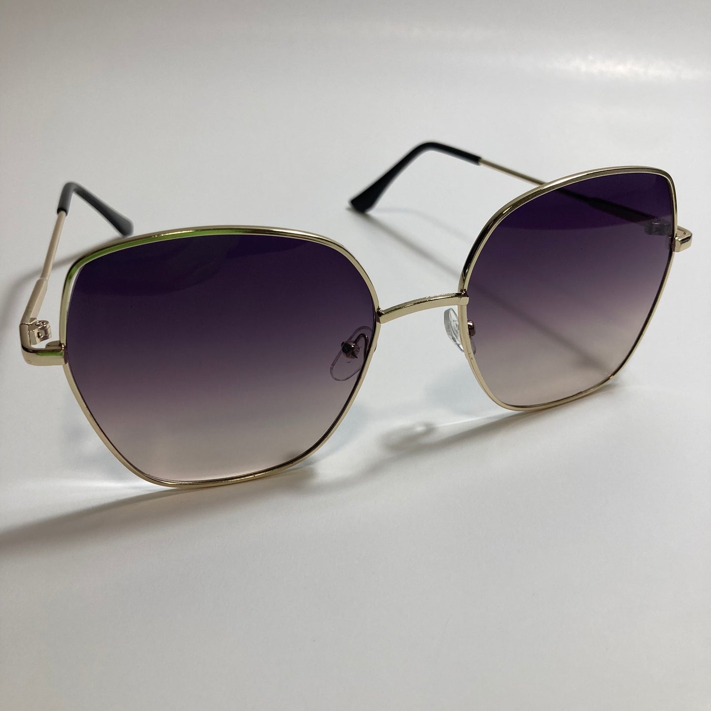 womens gold and black oversize sunglasses