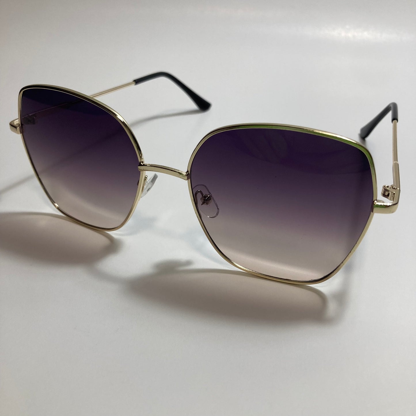 womens gold and black oversize sunglasses